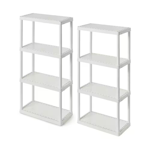 Pack white tier plastic - 2-pack, 4-tier