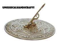 Garden sundial 8" brass Large Sundial Handmade Perfect for Outdoors gift decor
