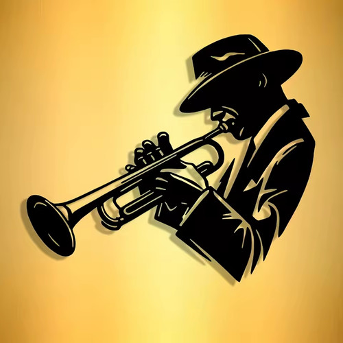 Elegant abstract art - abstract, trumpet
