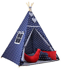 Babymam Teepee Wigwam Kids Play Tent Indoor Outdoor with 3 Cushions