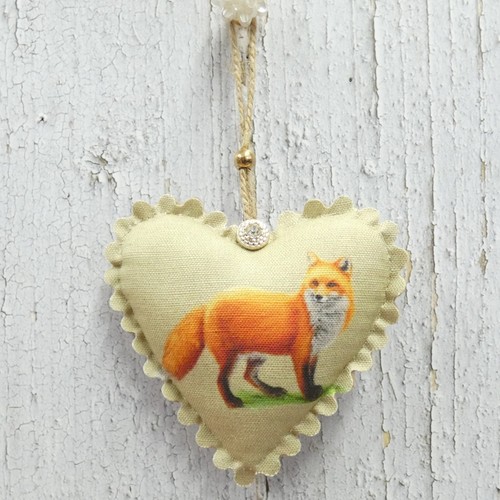 Fox handmade fabric - fox, door