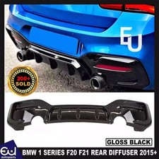FOR BMW 1 SERIES F20 F21 REAR DIFFUSER FACELIFT LCI 135/140 LOOK GLOSS BLACK 15+