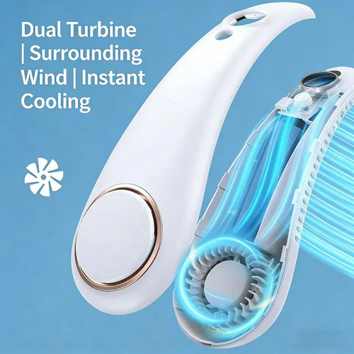 Portable rechargeable neck fan - portable,