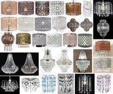 Modern Chandelier Acrylic Crystal Light Shades Droplet Ceiling Pendant Lampshade