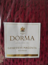 Dorma Genevieve Magenta Superking Velvet Bedspread 265cm X 265cm. Dunelm. New