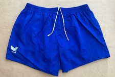 Vintage Erima Nylon Sprinter Shorts Glanz Blue Super Shiny Germany Gay D8 28-34”