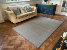 MID GREY RUG deep pile, whipping effect edge SUPERB QUALITY ** FREE POSTAGE **