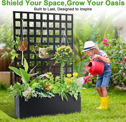 Wooden trellis planter - trellis,