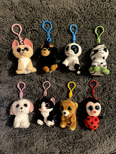 Ty Beanie Boo Boos Clips, nacho, puffy daisy zigzag  diva pepper honey bugsy.