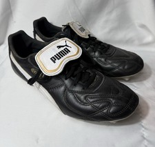 Puma King Black Leather Football Boots Soft Ground Men’s Size UK 8.5 EU 42.5