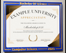 Diploma Certificate Frame for