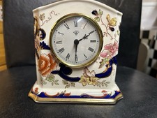 Masons Ironstone Blue Mandalay Mantel Clock Quartz