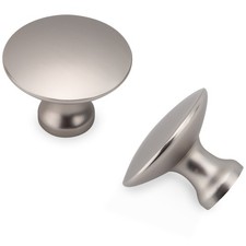 Nickel Kitchen Cupboard Knob Brushed Chrome 32mm Door Drawer Cabinet Pull Handle