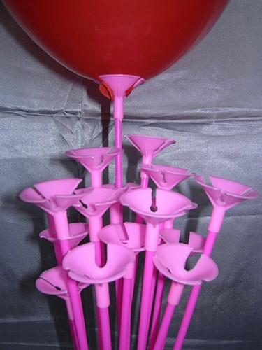 100 party balloons sticks - balloons,