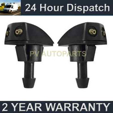 PAIR UNIVERSAL WINDSCREEN WASHER HEADLAMP TWIN JET STRAIGHT INLET PUSH FIT WWY12