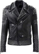Mens Studded Leather jacket