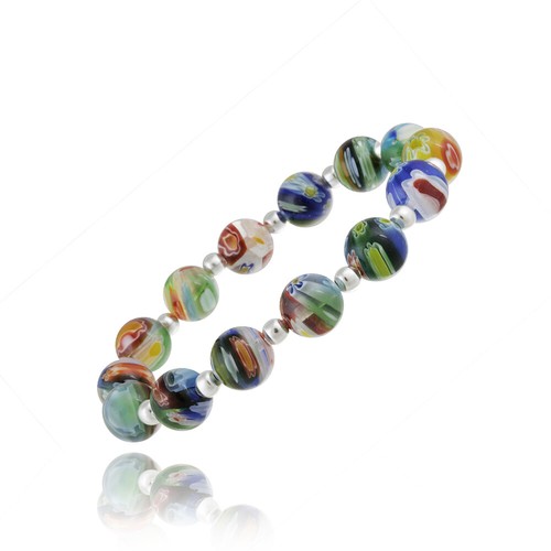 Sterling silver murano glass - &,