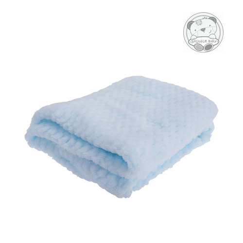 Baby waffle blanket blue - baby, soft