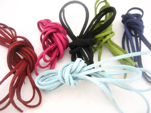 Leather cord soft suede - soft, lace