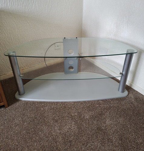 Glass stand large 113cm - glass, tv