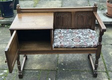 Vintage Oak Hall Seat
