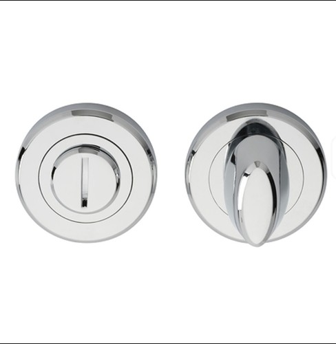 Bathroom door lock - door, round
