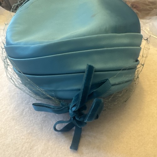 Vintage 50s 60s teal satin - vintage,