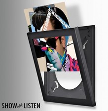 12" VINYL LP RECORD DISPLAY FRAME BLACK ~ EASY INTERCHANGEABLE DISPLAY SYSTEM