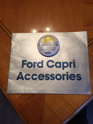 Ford capri accessories booklet - capri,