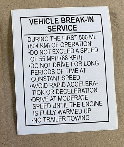 Vehicle brake service sticker - brake,