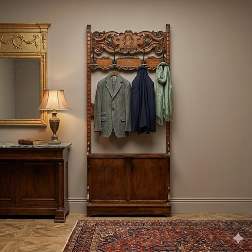 Antique coat stand walnut - antique,