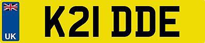Private number plate k21 dde - plate,