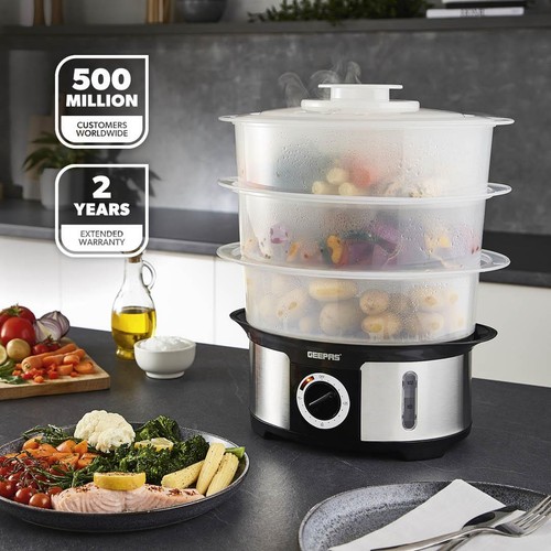 Geepas food steamer 12l - food,