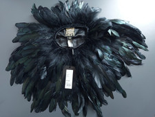 Biba Cape Real Feather Collar