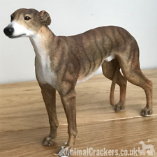 Greyhound figurine Leonardo gift box lifelike dog lover gift 17cm brindle brown