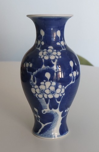 Chinese blue white vase - blue,