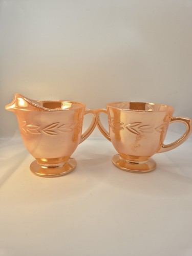 Fire king peach lustre creamer - lustre,