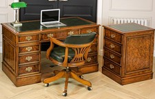 Antique Burr Walnut  Pedestal