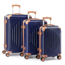 3PCS Hard Shell ABS Cabin Suitcases Luggage Set Travel Trolley Lightweight Case