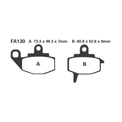 Ebc pair brake pads - of,