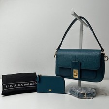 LULU GUINNESS Emerald Lip Turnlock Riley Handbag Grab Shoulder Crossbody
