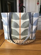 Tote Bag -  new - HANDMADE - Orla Kiely Large Stem Oilcloths