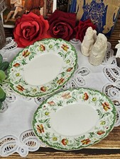 Antique set two Oval Plates