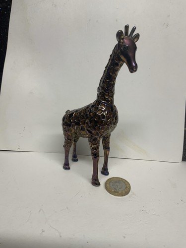 Giraffe trinket box metal with - trinket,