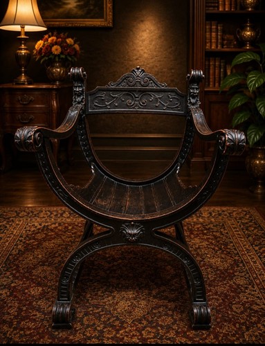 Antique savonarola chair - antique,