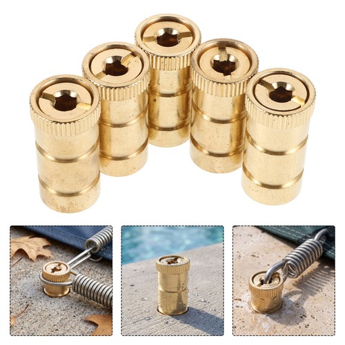 Golden brass pool cover - golden, screw