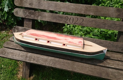 Wooden house boat - house, model