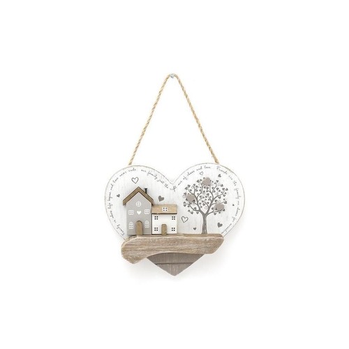 Wooden houses heart sign - wooden,