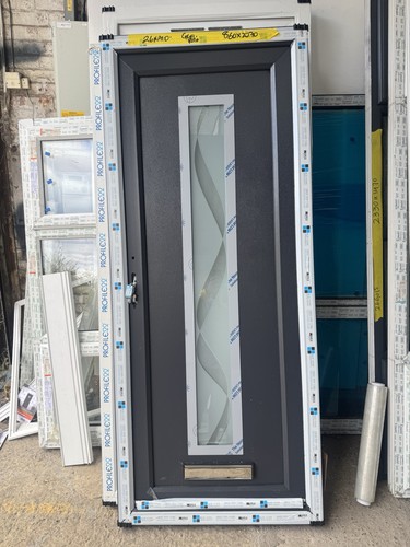 New anthracite grey upvc door - anthracite,