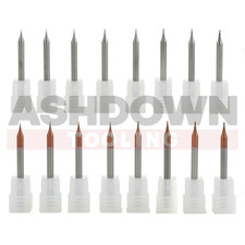 Solid Carbide Micro Endmill Slot Drill HRC60 0.2mm-0.9mm 2 flute TiAlN Coated